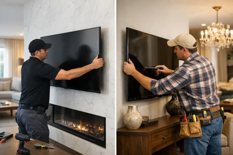 TV Mounting Versus Handyman Service Compared