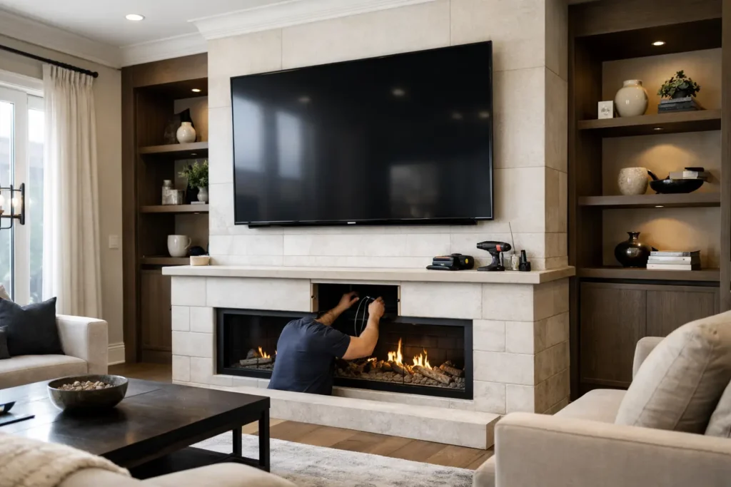 Above Fireplace TV Wiring: What It Takes