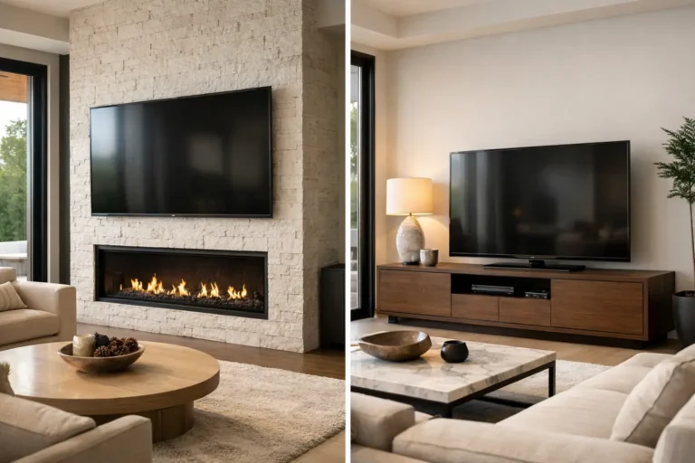 Fireplace Mount vs Media Console for Your TV